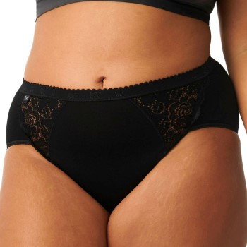 Sloggi Trusser 2P Chic Midi Briefs Sort bomuld 46 Dame