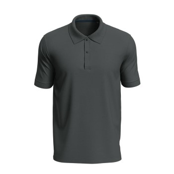 Stedman Henry Polo Short Sleeve Mørkgrå  bomuld Small Herre