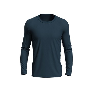 Se Stedman Morgan Long Sleeve Marineblå bomuld Small Herre ved Timarco