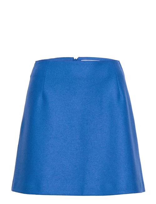 Harris Wharf London Women Mini Skirt Light Pressed Wool Harris Wharf London Blue