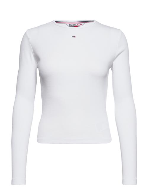 Tommy Jeans Tjw Bby Essential Rib Ls Tommy Jeans White