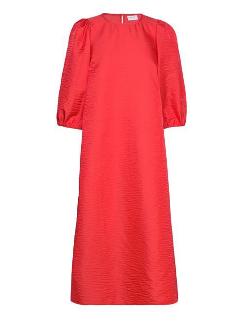 Vila Vimabelle 3/4 Midi Dress Vila Red