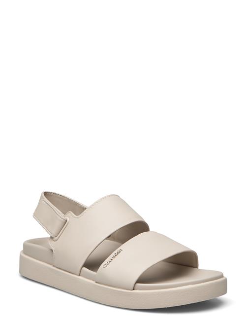 Calvin Klein Flat Sandal Calvin Mtl Lth Calvin Klein Beige