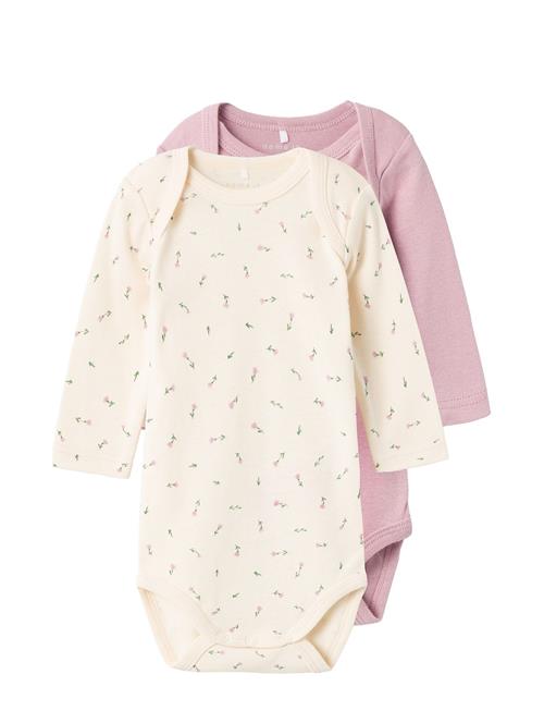 Nbfbody 2P Ls Buttercream Floral Noos Name It Patterned