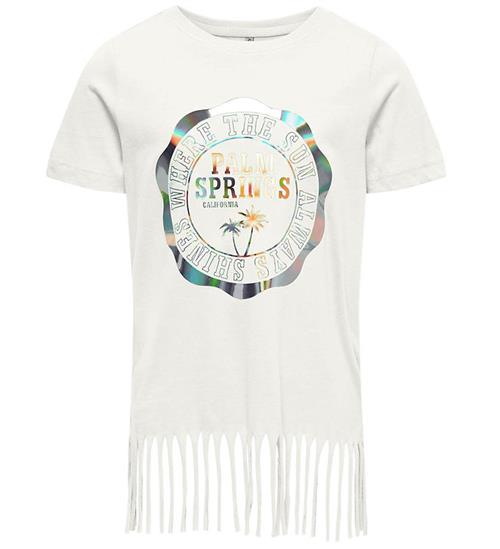 Se Kids Only Kids Only T-Shirt - KogAlison - Cloud Dancer/Palm ved KidsWorld