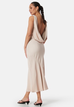 Se Bubbleroom Occasion CC Low back Dress Champagne S ved Bubbleroom