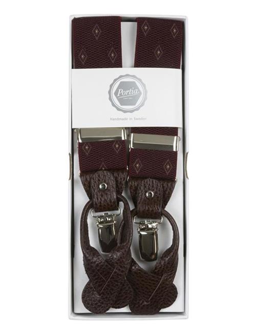 Se Portia 1924 Pattern Suspenders Portia 1924 Burgundy ved Booztlet