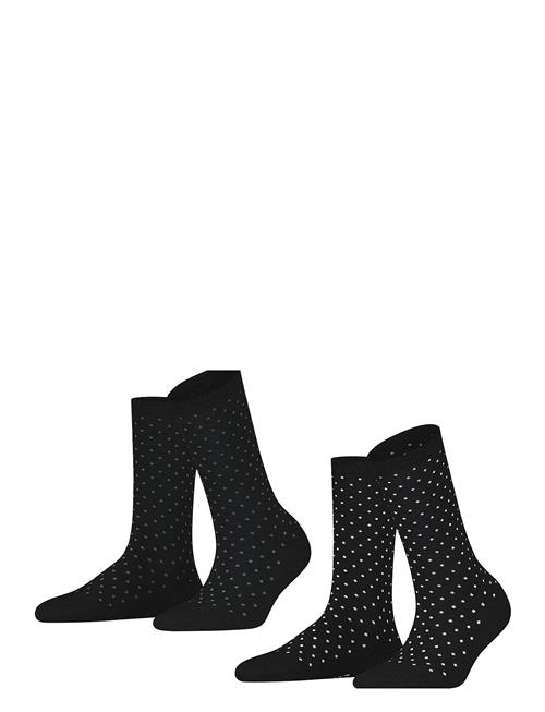 Se Esprit Socks Fine Dot So 2P Esprit Socks Black ved Booztlet