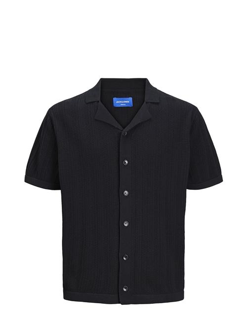 Jack & Jones Jorvalencia Structure Knit Ss Polo Sn Jack & J S Black