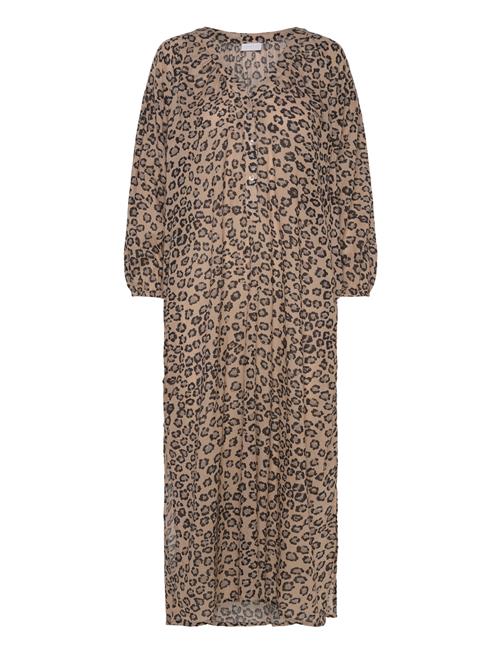 Coster Copenhagen Dress With Placket In Leo Print Coster Copenhagen Brown