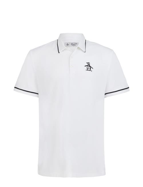 Original Penguin Golf Heritage Piped Polo With Over D Logo Original Penguin Golf White