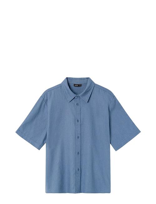 LMTD Nlnhill Ss Linen Shirt LMTD Blue