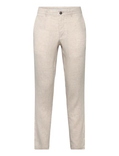 Mango Slim-Fit 100 Linen Trousers Mango Beige