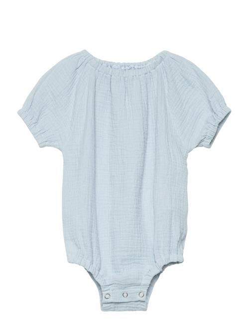 Se Huttelihut Romper Ss Muslin Huttelihut Blue ved Booztlet