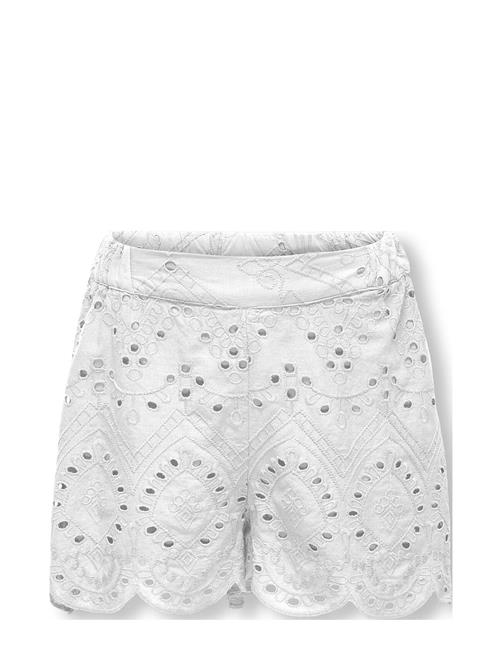 Kids Only Kogcleo Life Emb Shorts Wvn Kids Only White