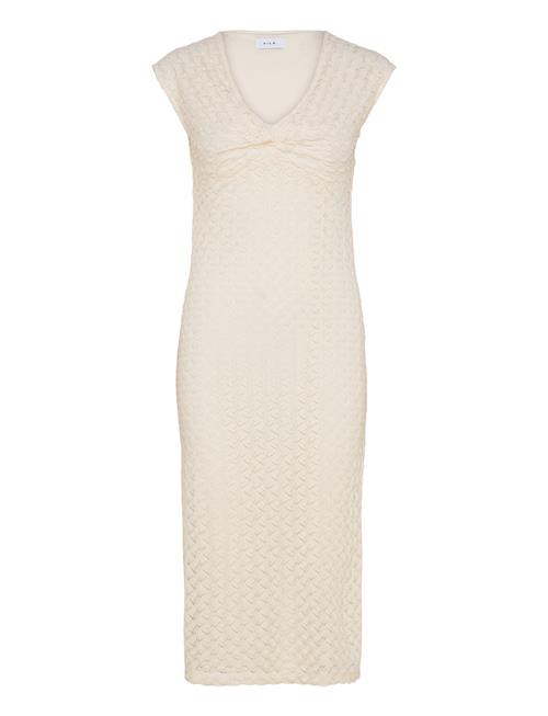 Vila Visolira V-Neck Cap Sleeve Dress Vila Cream