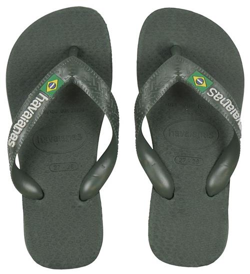 Havaianas Havaianas Klipklapper - Brasil Logo - Olive Green