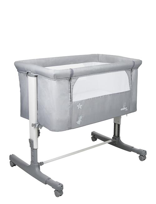 Se Asalvo Asalvo Bedside Crib Mini Calm, Grey Asalvo Grey ved Booztlet