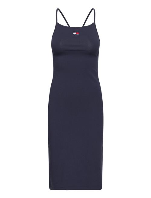 Tommy Jeans Tjw Xs Badge Tie Back Midi Dress Tommy Jeans Navy