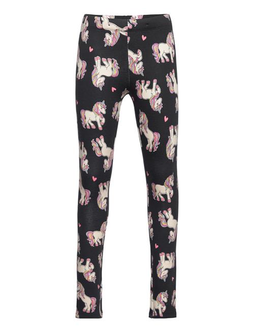 Se Lindex Leggings Br Aop Unicorn Lindex Black ved Booztlet