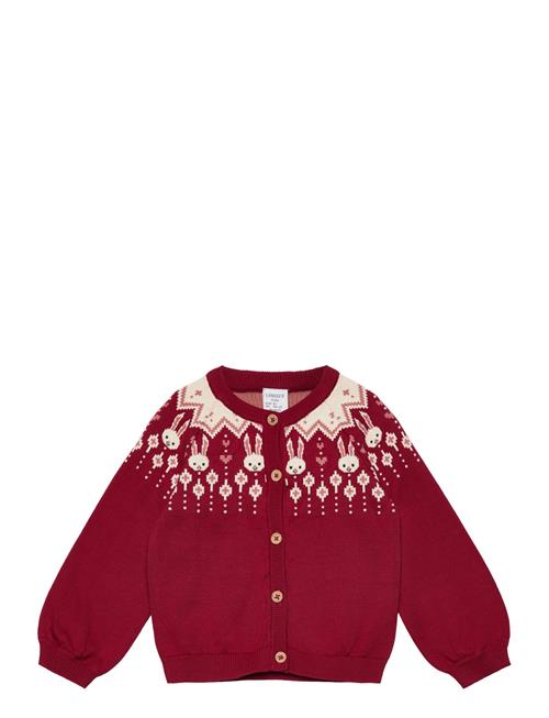 Se Lindex Cardigan Fairisle Lindex Red ved Booztlet