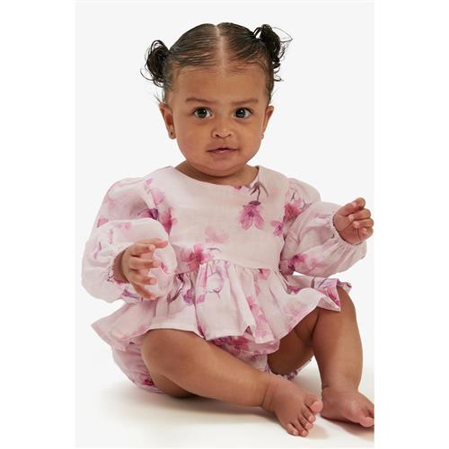 Se Bardot Junior Sirena Blomstret Baby-sæt Lilac Flor | Lyserød | 6-12 months ved Babyshop