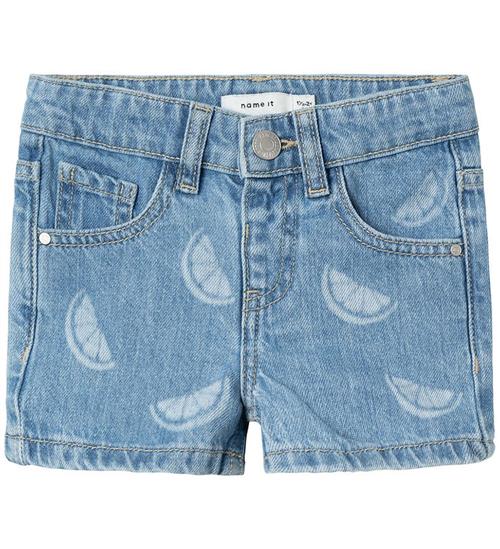 Se Name It Name It Shorts - NmfRose - Denim Blue/CITRUS ved KidsWorld