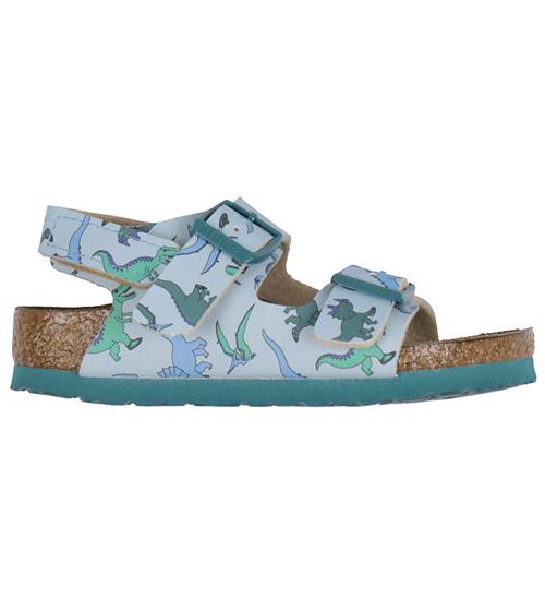 Se Birkenstock Birkenstock Sandaler - Milano HL - Big Dino Light Blue ved KidsWorld