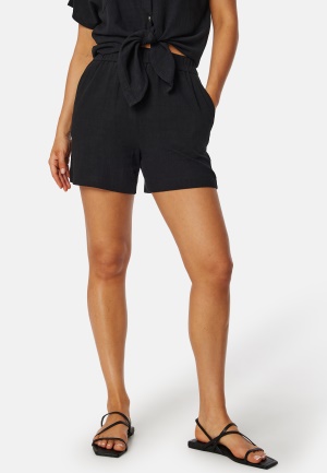 Pieces Pcvinsty HW Linen Shorts Black L