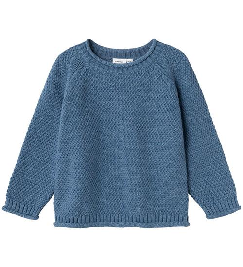 Se Name It Bluse - Strik - NmmKilon - Coronet Blue/Melange ved KidsWorld