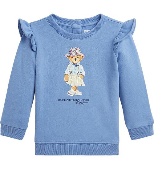 Polo Ralph Lauren Polo Ralph Lauren Sweatshirt - LyseblÃ¥ m. Bamse/FlÃ¦ser