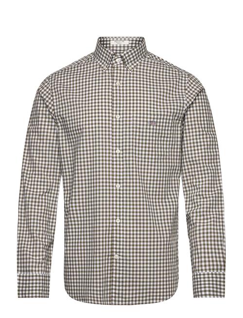 GANT Reg Classic Poplin Gingham Shirt GANT Brown