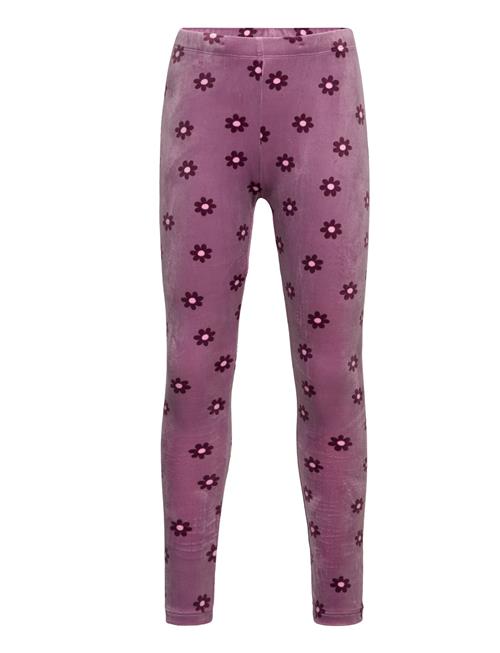 Se Lindex Leggings Velour Aop Lindex Purple ved Booztlet