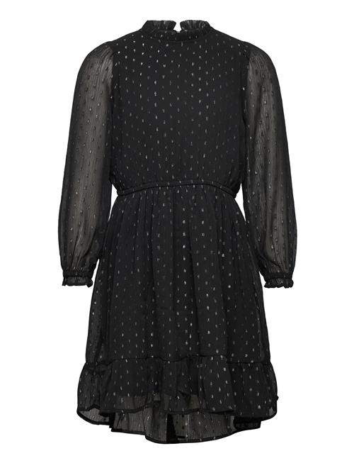 Lindex Dress L S Chiffon Lurex Dobby Lindex Black