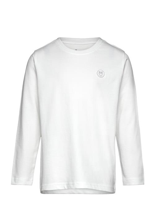 Knowledge Cotton Apparel Regular Fit Badge Long Sleeved - Go Knowledge Cotton Apparel White