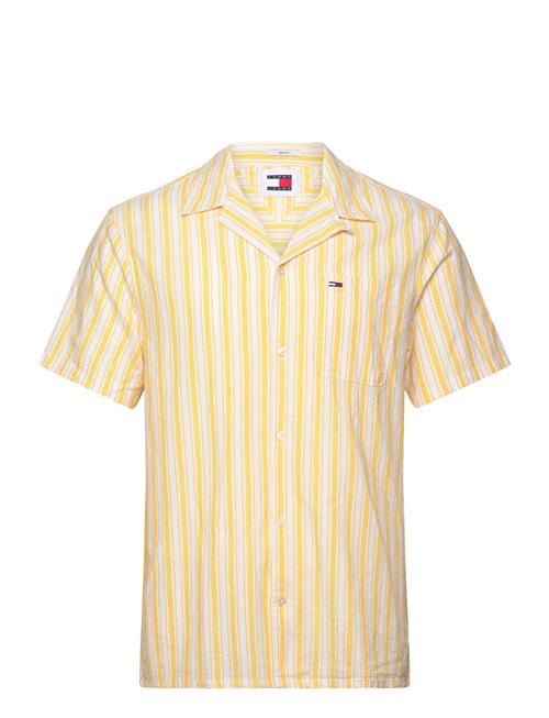 Tjm Stripe Linen Ss Shirt Ext Tommy Jeans Yellow