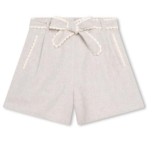 Se Chloé Shorts Med Bindebælte Beige | Beige | 12 years ved Babyshop