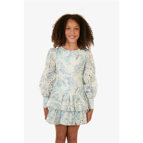 Bardot Junior Alexa Broderet Kjole Blue Lily |  | 8 years