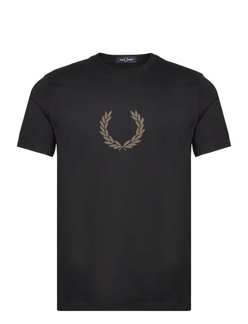 Fred Perry Flocked Laurel Wreath Tee Fred Perry Black