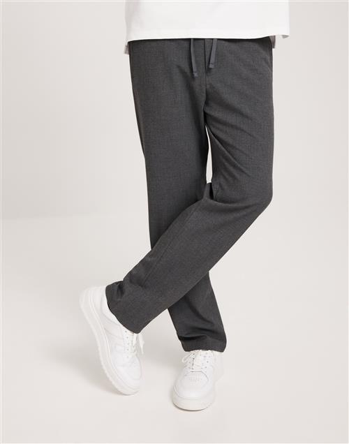 Selected Homme SLH196-Straight Robert String Pant Slacks Grey Melange