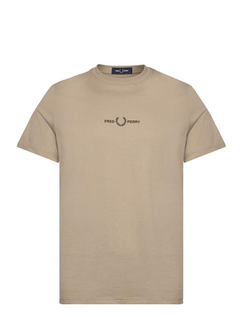 Fred Perry Embroidered T-Shirt Fred Perry Beige