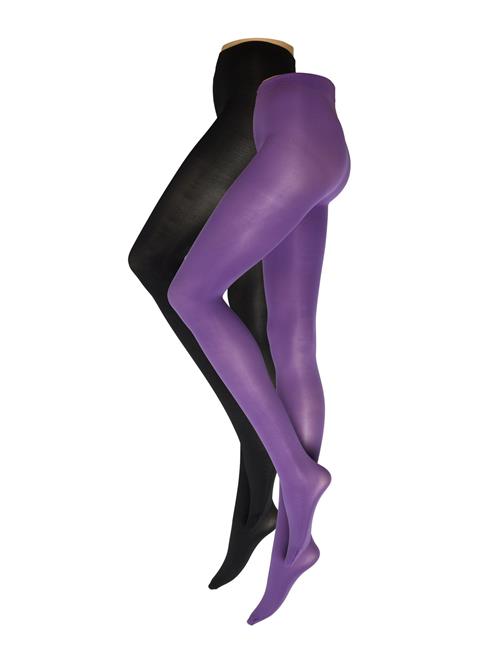 Se Lindex Tights 50Den 2 P Recycled Lindex Purple ved Booztlet