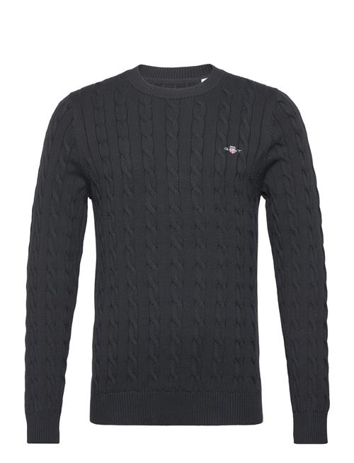 Se GANT Cotton Cable C-Neck GANT Black ved Booztlet