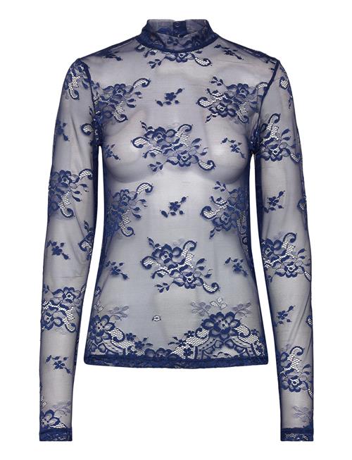 Se Lindex Top Vilhelmina Lace Lindex Blue ved Booztlet