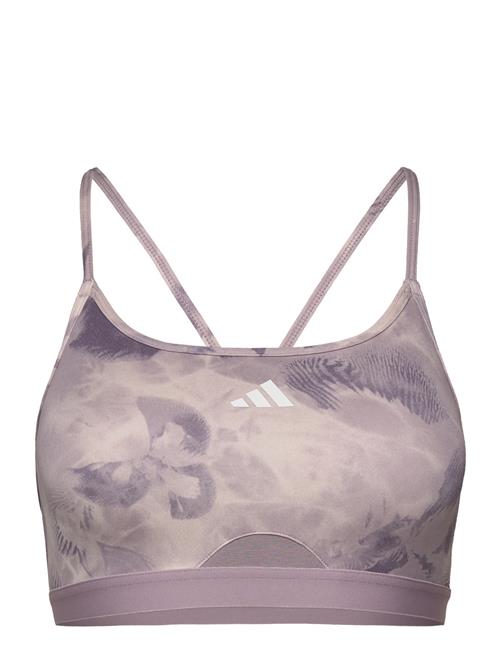 Se adidas Performance Aer Ls Aop Bra Adidas Performance Purple ved Booztlet