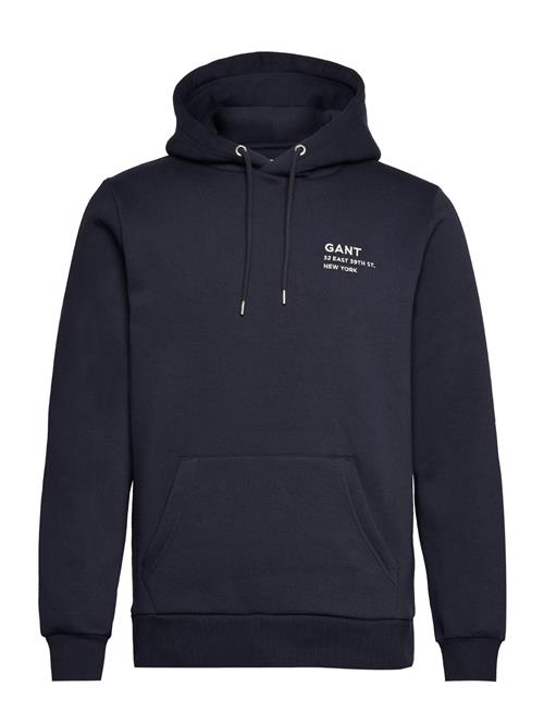 Se GANT Small Logo Hoodie GANT Navy ved Booztlet