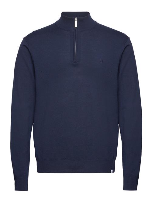 Les Deux Greyson Half-Zip Merino Knit Les Deux Navy