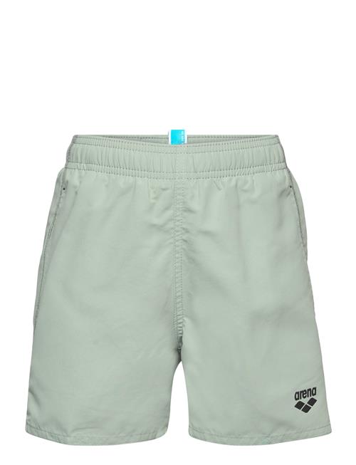 Arena Boys' Beach Boxer Solid R Black-White Arena Green