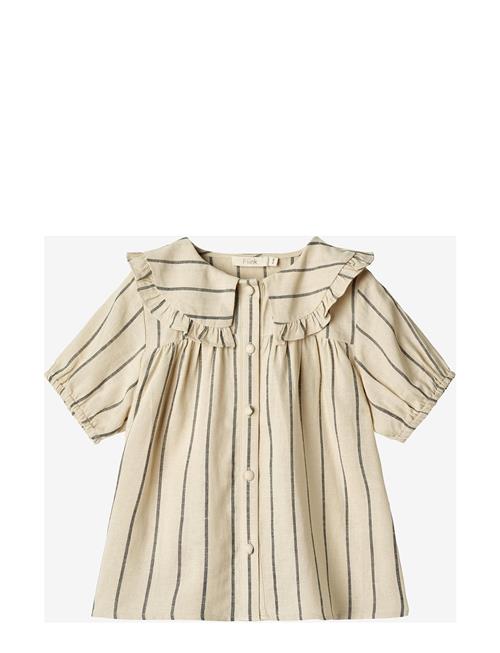 Se Fliink Vira Ss Shirt Blouse Fliink Beige ved Booztlet