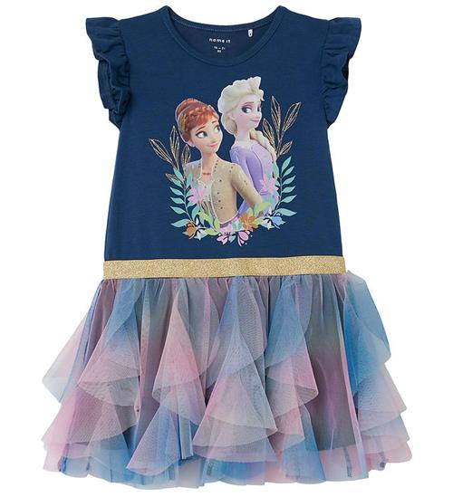 Se Name It Name It Kjole - NmfJesina Frozen - Dark Denim ved KidsWorld